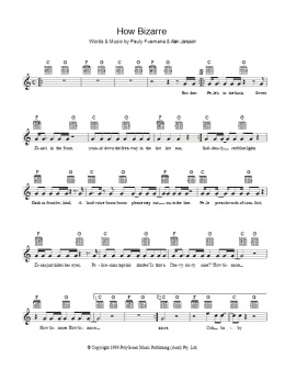 page one of How Bizarre (Lead Sheet / Fake Book)