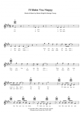 page one of I'll Make You Happy (Lead Sheet / Fake Book)