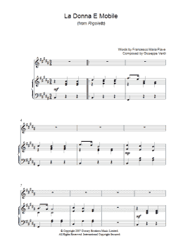 page one of La Donna e Mobile (Piano, Vocal & Guitar Chords)
