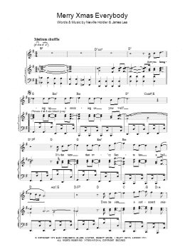 page one of Merry Xmas Everybody (Piano, Vocal & Guitar Chords (Right-Hand Melody))