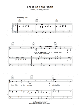 page one of Tell It To Your Heart (Piano, Vocal & Guitar Chords)