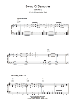 page one of Sword Of Damocles (Piano, Vocal & Guitar Chords)