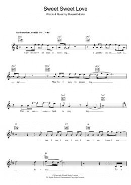 page one of Sweet Sweet Love (Lead Sheet / Fake Book)