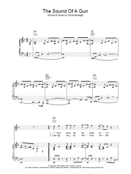 page one of The Sound Of A Gun (Piano, Vocal & Guitar Chords)