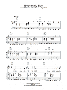 page one of Emotionally Blue (Piano, Vocal & Guitar Chords)