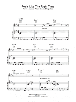 page one of Feels Like The Right Time (Piano, Vocal & Guitar Chords)
