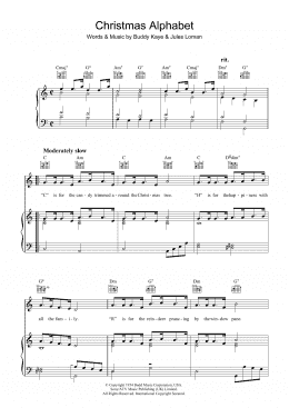 page one of Christmas Alphabet (Piano, Vocal & Guitar Chords)