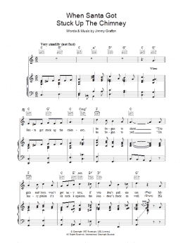 page one of When Santa Got Stuck Up The Chimney (Piano, Vocal & Guitar Chords (Right-Hand Melody))