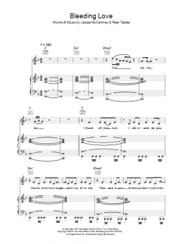 page one of Bleeding Love (Piano, Vocal & Guitar Chords)