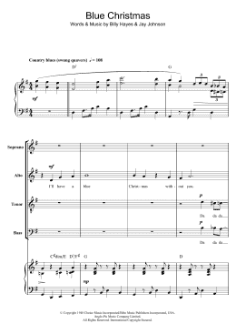 page one of Blue Christmas (arr. Berty Rice) (SATB Choir)