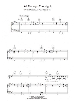 page one of All Through The Night (Piano, Vocal & Guitar Chords)