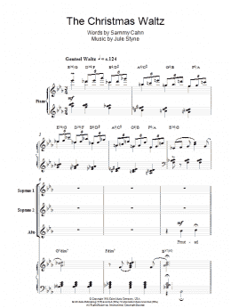 page one of The Christmas Waltz (arr. Berty Rice) (SSA Choir)