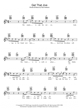 page one of Get That Jive (Lead Sheet / Fake Book)