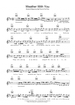 page one of Weather With You (Lead Sheet / Fake Book)