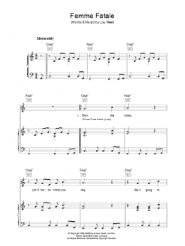 page one of Femme Fatale (Piano, Vocal & Guitar Chords)