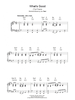 page one of What's Good (Piano, Vocal & Guitar Chords)