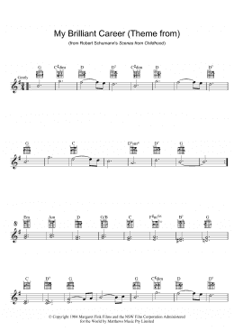 page one of Theme From My Brilliant Career (Lead Sheet / Fake Book)