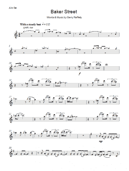 page one of Baker Street (Alto Sax Solo)
