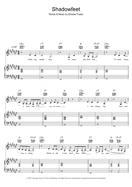 page one of Shadowfeet (Piano, Vocal & Guitar Chords)