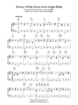 page one of Snowy White Snow And Jingle Bells (Piano Solo)