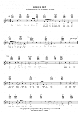 page one of Georgie Girl (Lead Sheet / Fake Book)