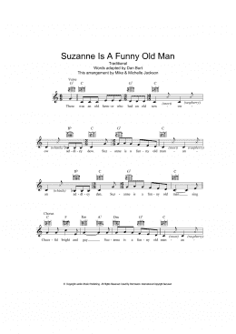 page one of Suzanne Is A Funny Old Man (Lead Sheet / Fake Book)
