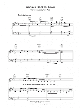 page one of Annie's Back In Town (Piano, Vocal & Guitar Chords)