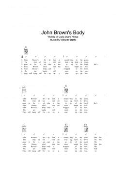 page one of John Brown's Body (Ukulele Chords/Lyrics)