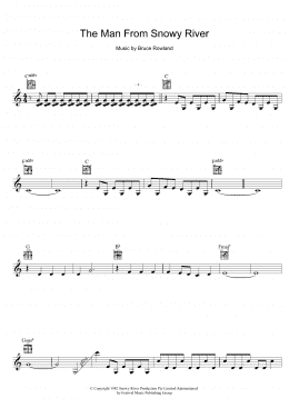 page one of The Man From Snowy River (Title Theme) (Lead Sheet / Fake Book)