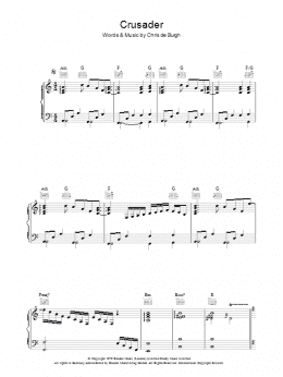 page one of Crusader (Piano, Vocal & Guitar Chords)