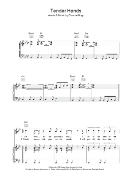 page one of Tender Hands (Piano, Vocal & Guitar Chords)
