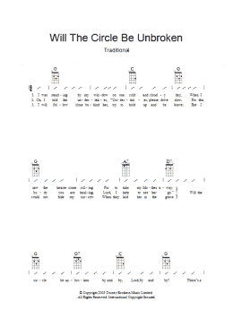 page one of Will The Circle Be Unbroken (Guitar Chords/Lyrics)