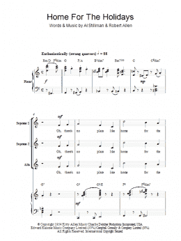 page one of (There's No Place Like) Home For The Holidays (arr. Berty Rice) (SSA Choir)