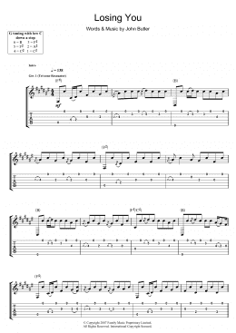 page one of Losing You (Guitar Tab)