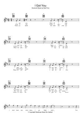 page one of I Got You (Lead Sheet / Fake Book)
