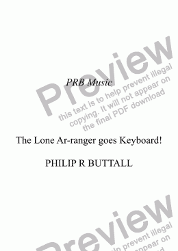 page one of The Lone Ar-ranger goes Keyboard!