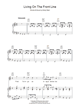page one of Living On The Front Line (Piano, Vocal & Guitar Chords)