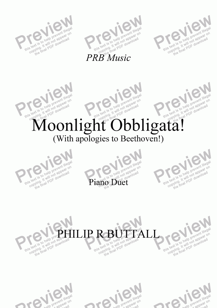 page one of Moonlight Obbligata!