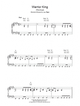 page one of Warrior King (Piano, Vocal & Guitar Chords)