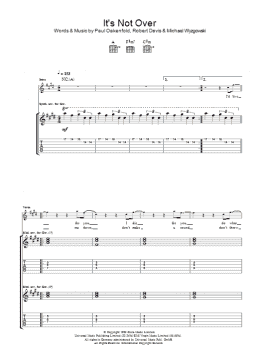 page one of It's Not Over Yet (Guitar Tab)