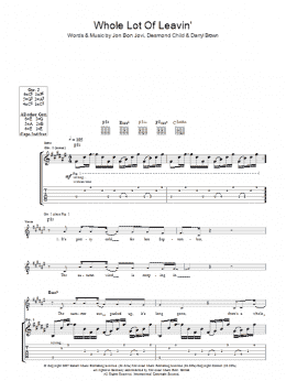 page one of Whole Lot Of Leavin' (Guitar Tab)