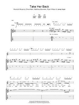 page one of Take Her Back (Guitar Tab)