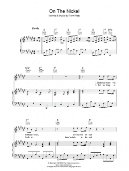 page one of On The Nickel (Piano, Vocal & Guitar Chords)