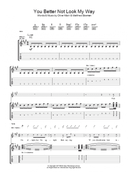 page one of You Better Not Look My Way (Guitar Tab)