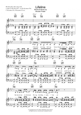page one of Lifeline (Piano, Vocal & Guitar Chords)