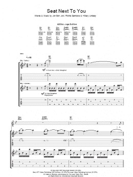 page one of Seat Next To You (Guitar Tab)