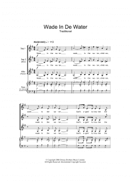 page one of Wade In The Water (arr. Barrie Carson Turner) (SSA Choir)