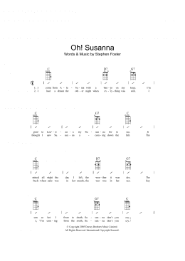 page one of Oh! Susanna (Ukulele Chords/Lyrics)