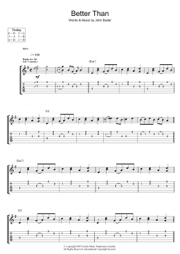 page one of Better Than (Guitar Tab)