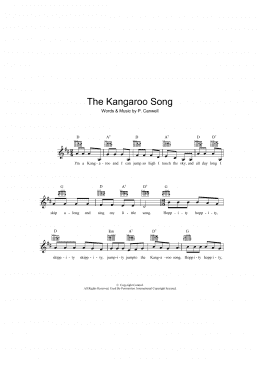 page one of The Kangaroo Song (Lead Sheet / Fake Book)